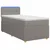 vidaXL Postelja boxspring z vzmetnico Taupe 100 x 200 cm Blago
