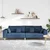 Sofa s jastukom Plava 250 x 77 x 76 cm tkanina