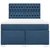 Vidaxl Box spring postelja z vzmetnico modra 140x200 cm blago