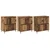 Ormarić za pohranu 3 pcs Staro drvo 60 x 35 x 70 cm
