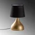 Opviq Stona lampa Gota-15474, Zlatno-crna