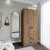 Hanah Home Garderober Yaman 1600-044, 80x182x47 cm, Smeđe boje