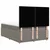 Vidaxl Box spring postelja z vzmetnico taupe 140x200 cm blago