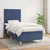 Greatstore Box spring postelja z vzmetnico modra 100x200 cm blago