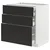 METOD / MAXIMERA Pod.elem.3front/2dnj/1srd/1vis.fiok, bela/Nickebo boja antracita, mat, 80x60 cm