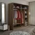 Hanah Home Garderober Kale-7162, 220x210x60 cm, Braon