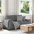 Vidaxl Dvosed temno siv 160x77x82 cm blago