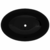 vidaXL Luksuzni Keramički Ovalni Umivaonik Crni 40 x 33 cm