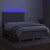 Vidaxl Box spring postelja z vzmetnico LED svetlo siva 140x190cm blago