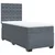vidaXL Box spring postelja z vzmetnico temno siv 90x190 cm žamet
