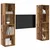 Vidaxl Komplet TV omaric 2 szt. Rjava 37 x 37 x 142,5 cm