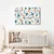 Slika pastelni terrazzo v modrih tonih - 40x30
