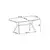 HANAH HOME Trpezarijski sto Esla White Marble Chrome