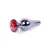 Gardj Europe Plug-Jewellery Dark Silver BUTT PLUG – rdeč
