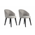 HANAH HOME Set 2 stolice Bentley Grey Black