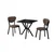 HANAH HOME Set Trpezarijski sto i 2 stolice Elma Brown Black