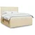 vidaXL vidaXL Box spring postelja z vzmetnico krem 180x200 cm blago, (21304574)