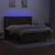 Vidaxl Box spring postelja z vzmetnico LED temno rjava 180x200cm blago
