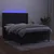 Vidaxl Box spring postelja z vzmetnico LED črna 140x190 cm žamet