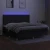 vidaXL Box spring postelja z vzmetnico LED črna 200x200 cm blago