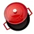 Saucepan, cast iron, 24 cm, Folk range, red - LAVA brand