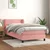 Vidaxl Box spring postelja z vzmetnico roza 100x200 cm žamet