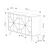 Wallity Komoda Dune 123x77,4x35cm Antracit