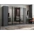 Hanah Home ormar sa reflektujućim staklom Nisa 20597, 270 cm, antracit