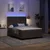 Vidaxl LED Box Spring Postelja Temno rjava 140 x 200 cm blago
