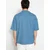 Trendyol Basic Indigo Oversize/Wide Fit Textured Waffle Short Sleeve T-Shirt