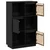 Visoka komoda crna 74 x 35 x 117 cm od masivne borovine