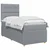 vidaXL Postelja boxspring z vzmetnico Svetlo siva 100 x 200 cm Blago