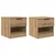 Ormarić za krevet 2 pcs Umjetnički hrast 40 x 39 x 40cm