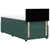 Vidaxl Box spring postelja z vzmetnico temno zelena 100x200 cm žamet