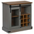 Komoda HALDEN s kliznim vratima siva 80x40x80 cm puno drvo