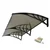 Nadstrešnica Aluminijumska 200x150cm Crna Bronza 5mm
