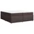 Vidaxl Box spring postelja z vzmetnico temno rjav 200x200 cm blago