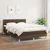 Vidaxl Box spring postelja z vzmetnico temno rjav 140x190 cm blago