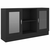 Vitrina crna 120 x 30,5 x 70 cm konstruirano drvo