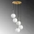 Opviq Luster Orbital-15-14017, 40x40x115cm, IP20, Zlatno-bele boje
