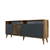 Hanah Home Set trpezarijski sto i komoda Milan 521, 2 komada, Orah-antracit