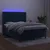 Vidaxl Box spring postelja z vzmetnico LED temno modra 140x190cm žamet