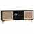 TV ormarić crni 105 x 30 x 40 cm od borovine i prirodnog ratana