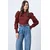 Trend Alacati Stili Ženska bluza dugih rukava Alc-X13069, Crvena