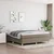 Vidaxl Box spring postelja z vzmetnico taupe 160x200 cm blago