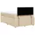 vidaXL vidaXL Box spring postelja z vzmetnico krem 120x200 cm blago, (21291173)