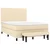 vidaXL vidaXL Box spring postelja z vzmetnico krem 140x200 cm blago, (20897621)