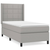 vidaXL Box spring postelja z vzmetnico svetlo siva 90x190 cm blago