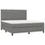 Vidaxl Box spring postelja z vzmetnico LED temno siva 180x200 cm blago
