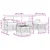 Set vanjskih sofa s jastukom 6 pcs Prirodna i krem